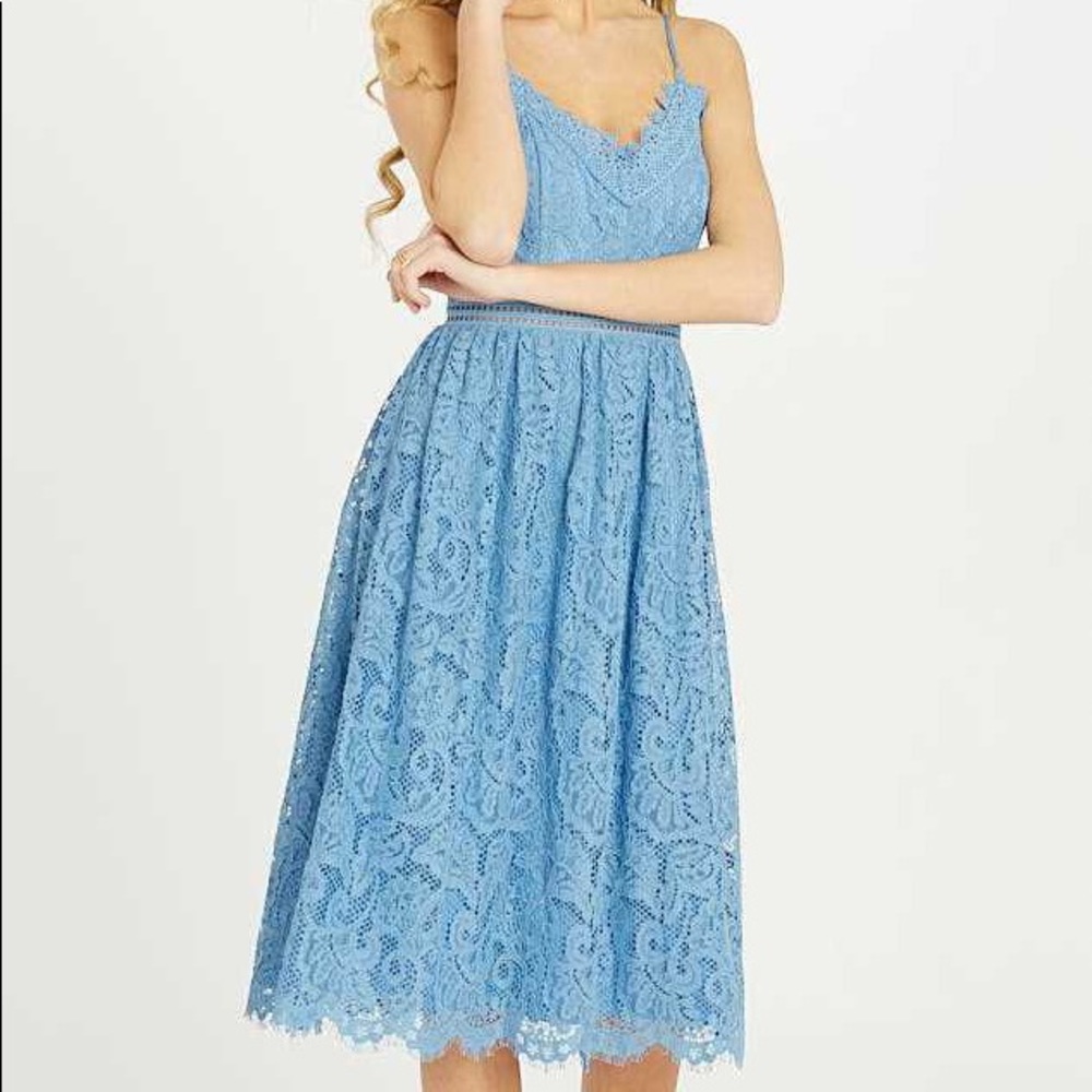 Altar’d State NWT Blue Lace Midi Dress